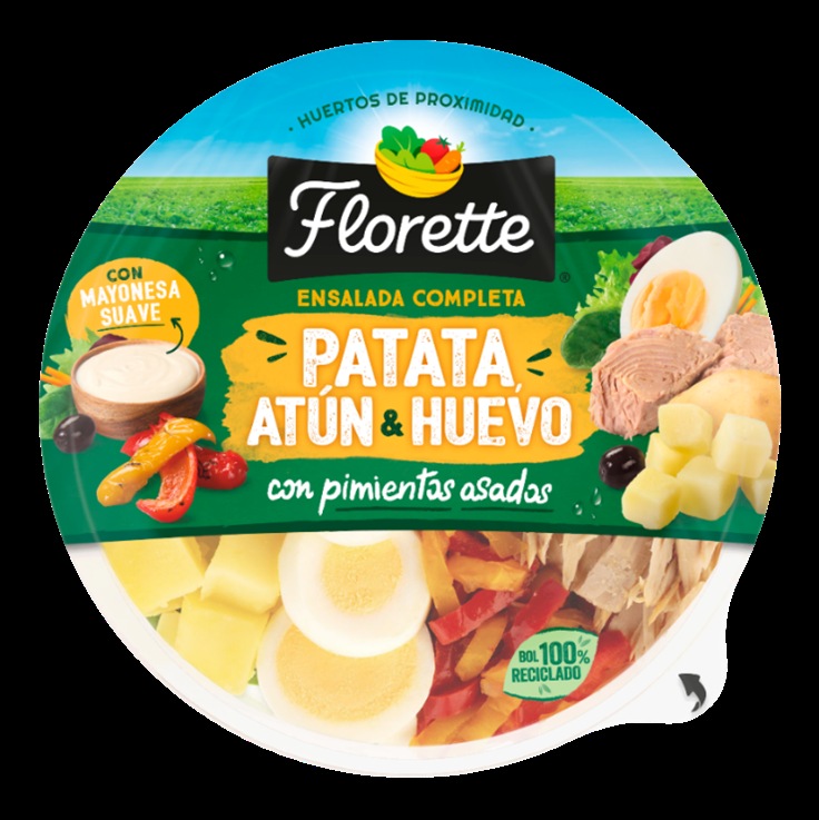 Ensalada de Florette de patata, huevo y atún